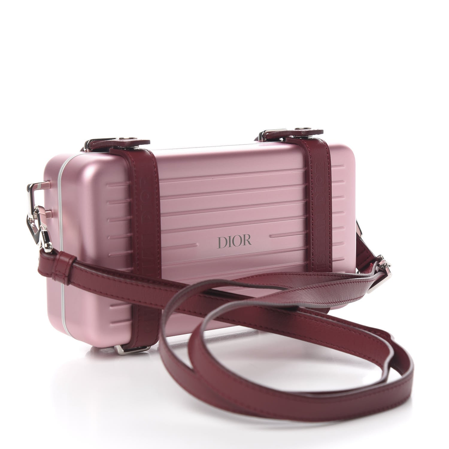 Christian Dior X RIMOWA Aluminum Personal Clutch On Strap Rose 2 of 9