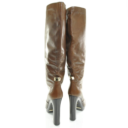 Gucci Leather Knee High Boots 6.5 Brown 3 of 5