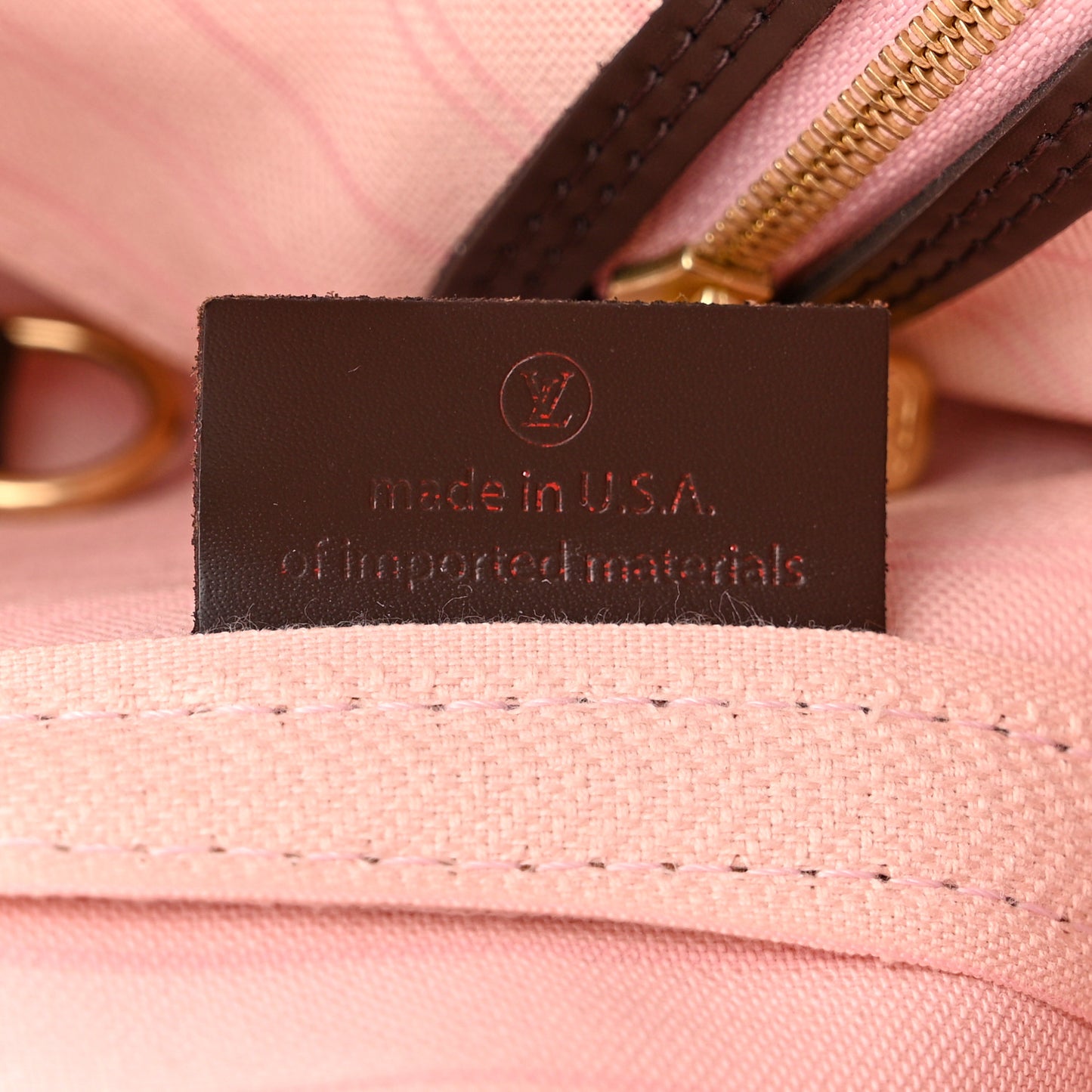 LOUIS VUITTON Damier Ebene Neo Neverfull MM Rose Ballerine