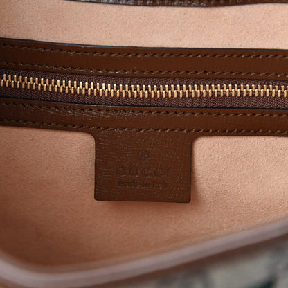 Gucci GG Supreme Monogram Azalea Calfskin Web Small Jackie 1961 Hobo Beige Ebony Brown Sugar 8 of 11