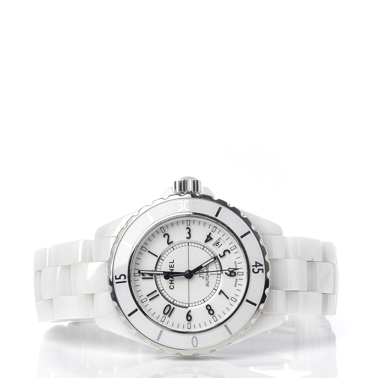 Stainless Steel Ceramic 38mm J12 Automatic Watch White