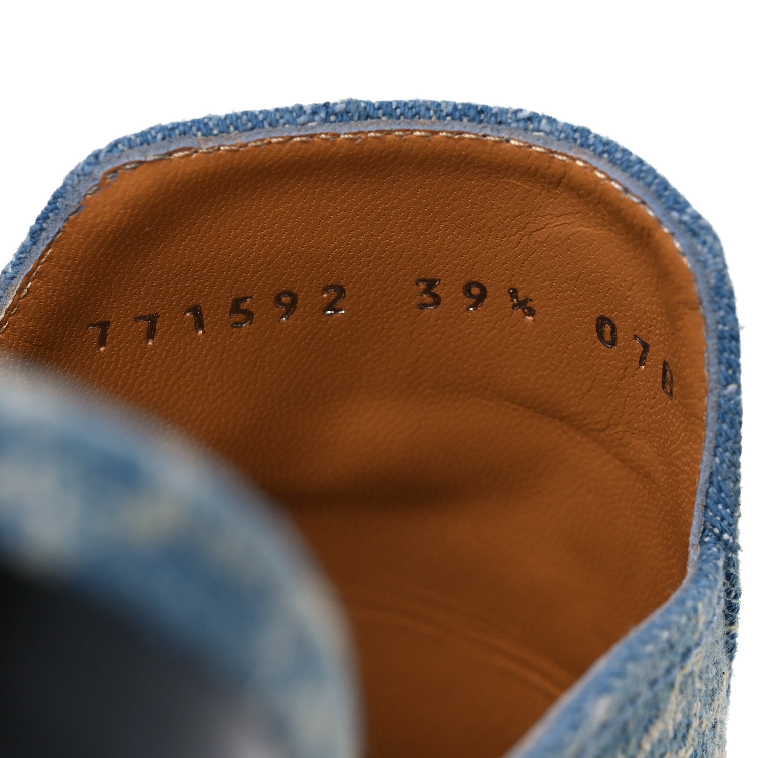 Gucci New Denim GG Malaga Kid Womens Princetown Slippers 39.5 Light Blue Royale 10 of 11
