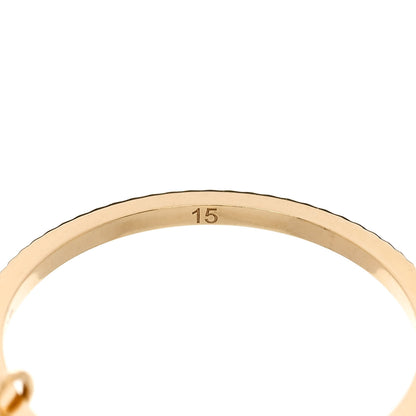 Gucci 18K Yellow Gold GG Running Charm Ring 55 7.25 6 of 6