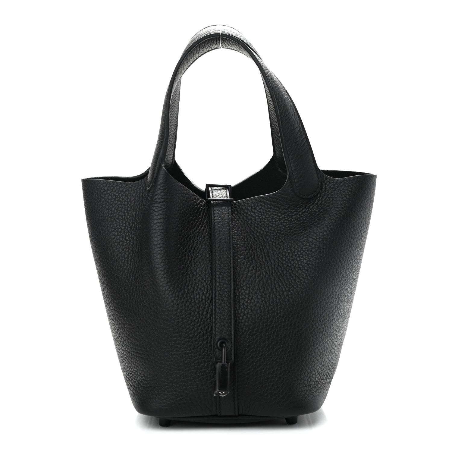 Hermes Taurillon Clemence Monochrome Picotin Lock 18 PM Black 1 of 11