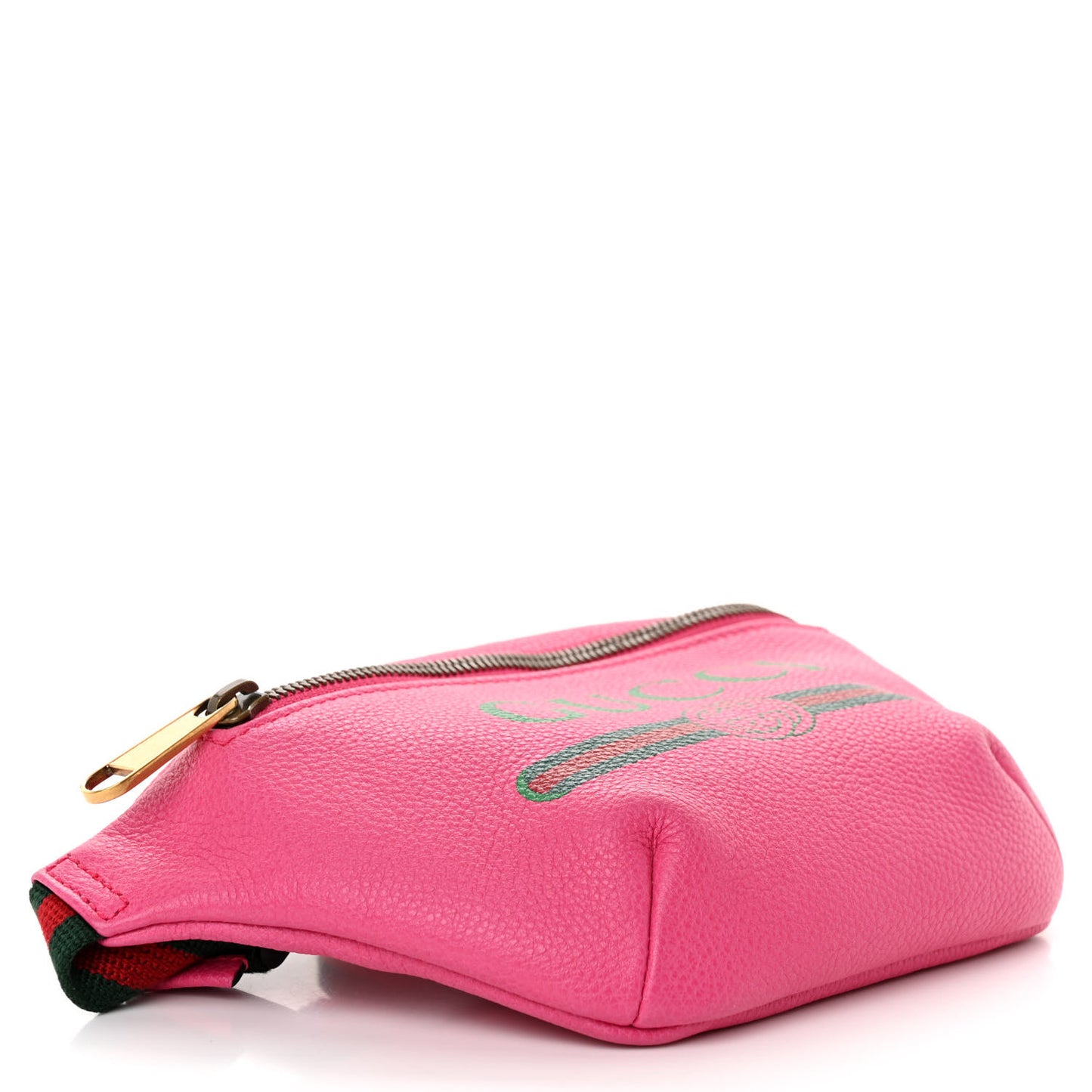 Grained Calfskin Small Logo Belt Bag Box Pink Green