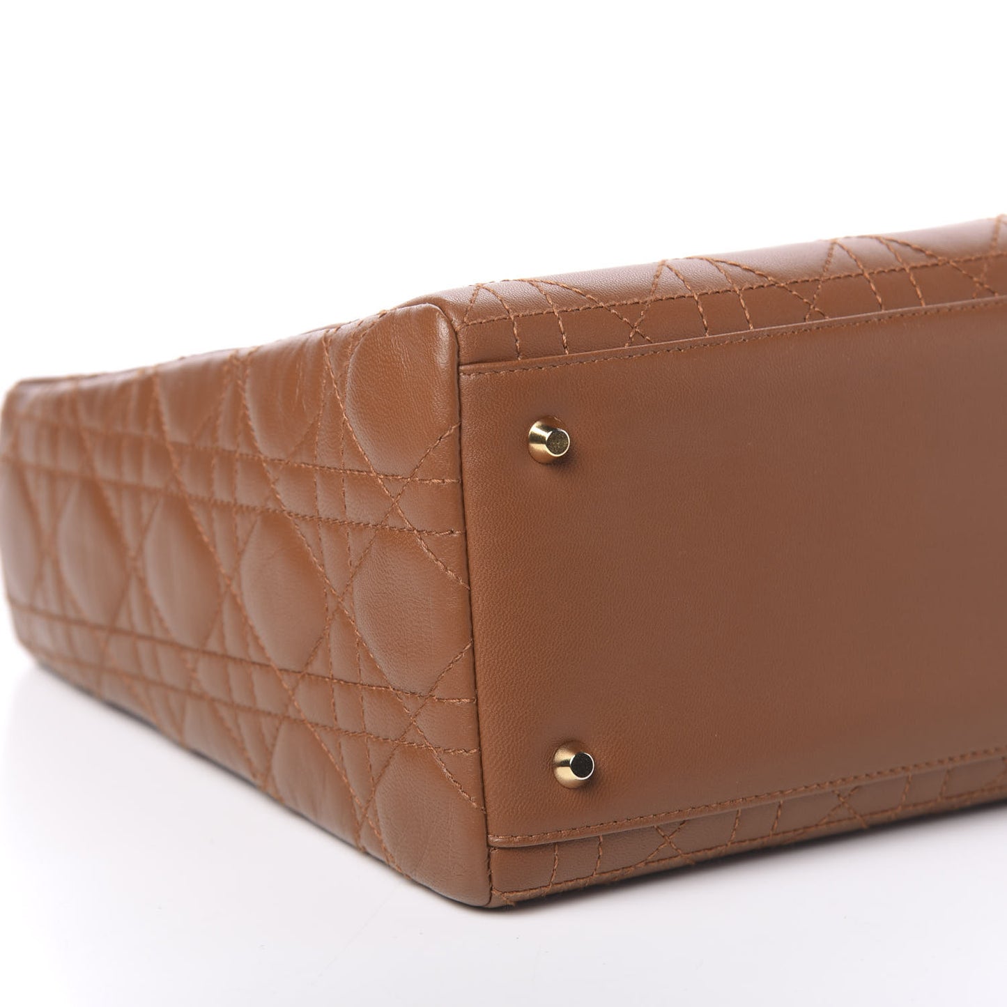 Lambskin Cannage Medium Lady Dior Tan