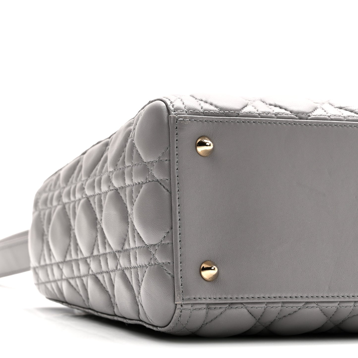 Lambskin Cannage Medium Lady Dior Grey