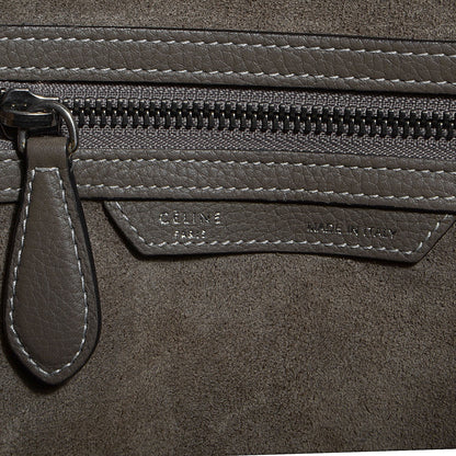 Celine Drummed Calfskin Mini Luggage Souris 5 of 8