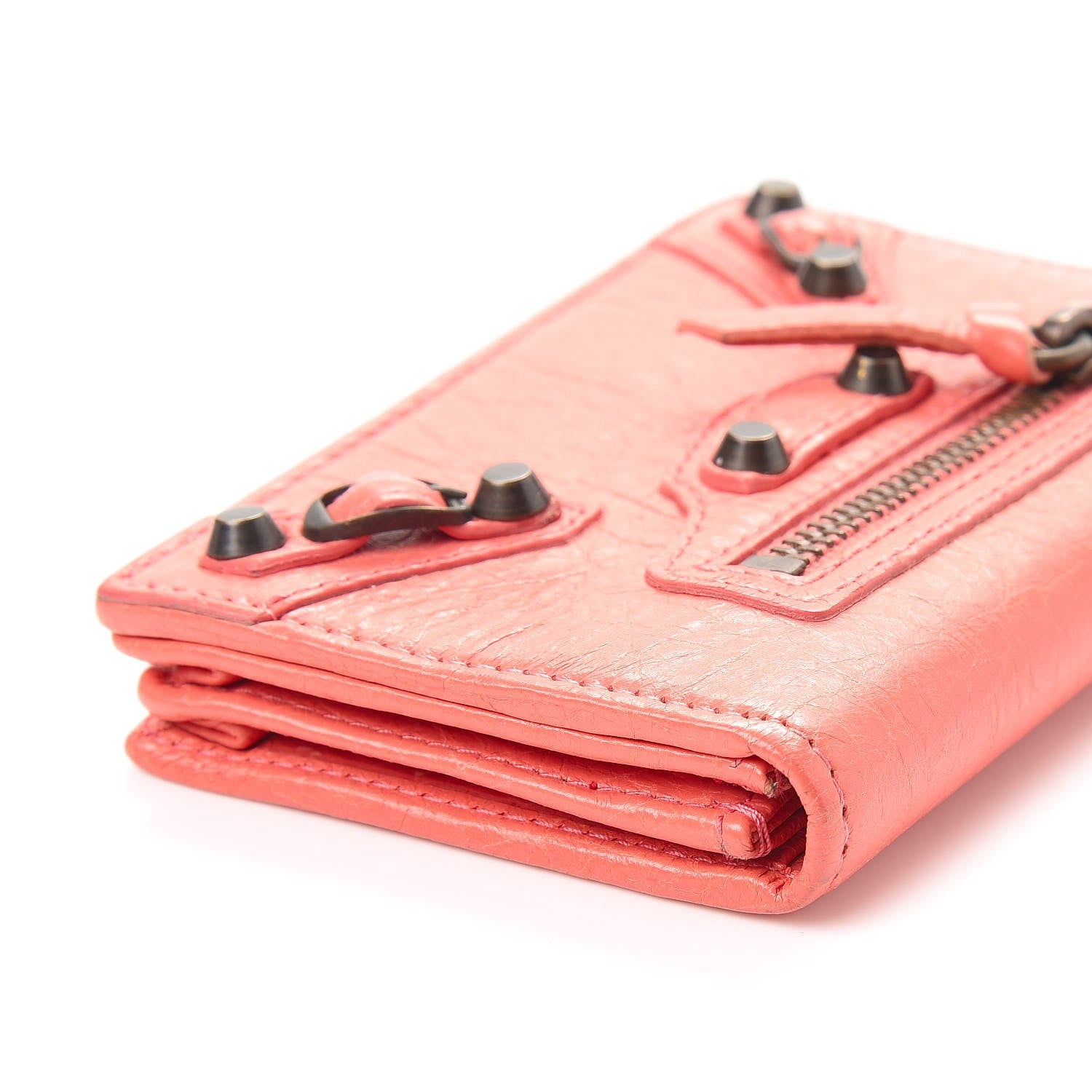 Balenciaga Agneau Classic Hardware Card Case Rose Azalee 12 of 13