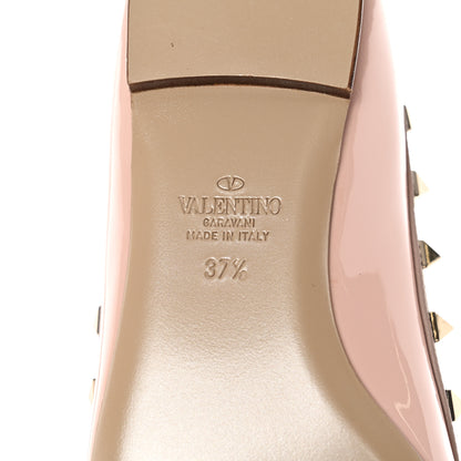 Valentino Garavani Patent Rockstud Cage Ballerina Flats 37.5 Water Rose Poudre 8 of 10