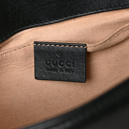 Gucci Calfskin Matelasse Mini GG Marmont Shoulder Bag Black 6 of 9