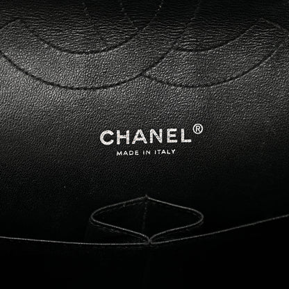 Chanel Shiny Distressed Calfskin Quilted Jumbo Double Flap So Black 7 of 12