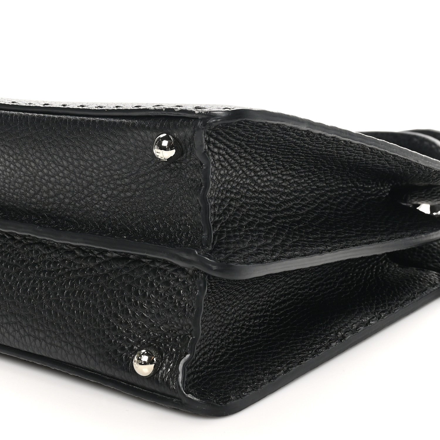 Fendi Cuoio Romano Selleria Chamois Medium Peekaboo I SEE U Satchel Black Camel Sunflower 10 of 11