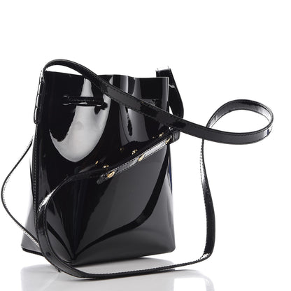 Mansur Gavriel Patent Calfskin Mini Mini Bucket Bag Black 3 of 7