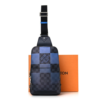 Louis Vuitton Damier Graphite Giant Avenue Sling Backpack Blue 12 of 12