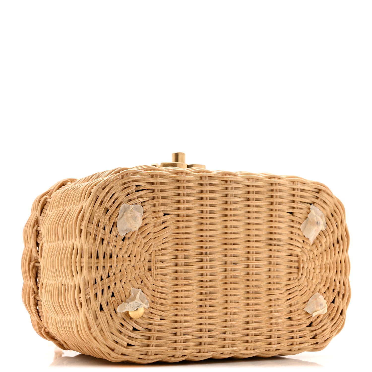 Chanel Braided Rattan Top Handle Vanity Case Beige Beige 4 of 14