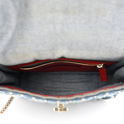 Valentino Garavani Denim Medium Rockstud Spike Shoulder Bag Denim 5 of 10