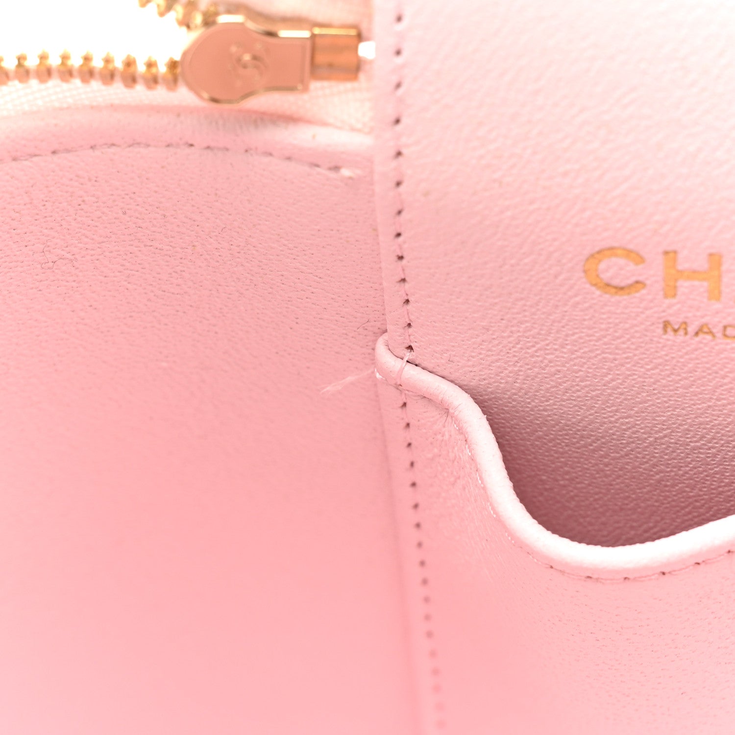 Chanel Caviar Quilted Small Top Handle Vanity Case With Chain Light Pink 10 of 12