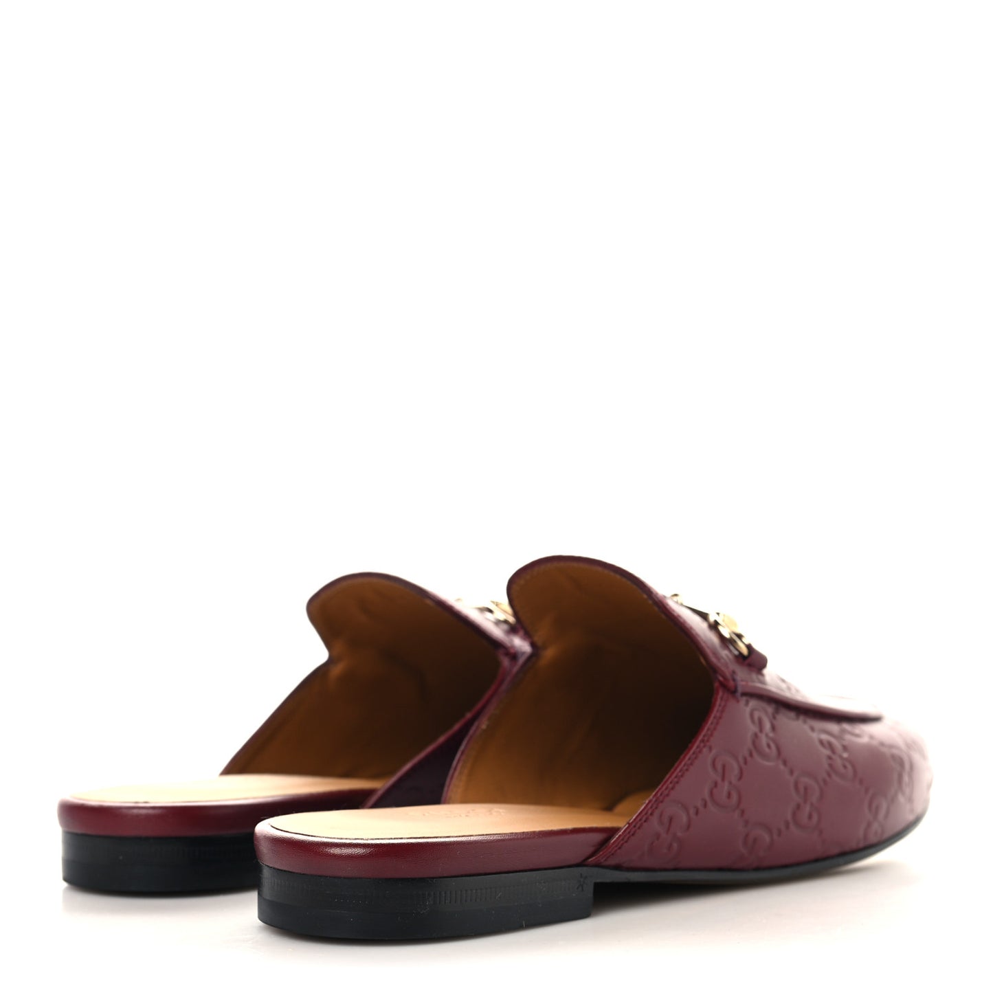 Glamour Calfskin Guccissima Womens Princetown Slippers 39 Rosso Ancora