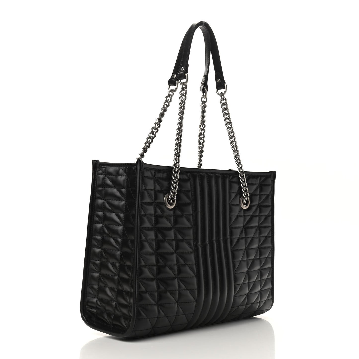 Calfskin Matelasse Aria Medium GG Marmont Shoulder Tote Black