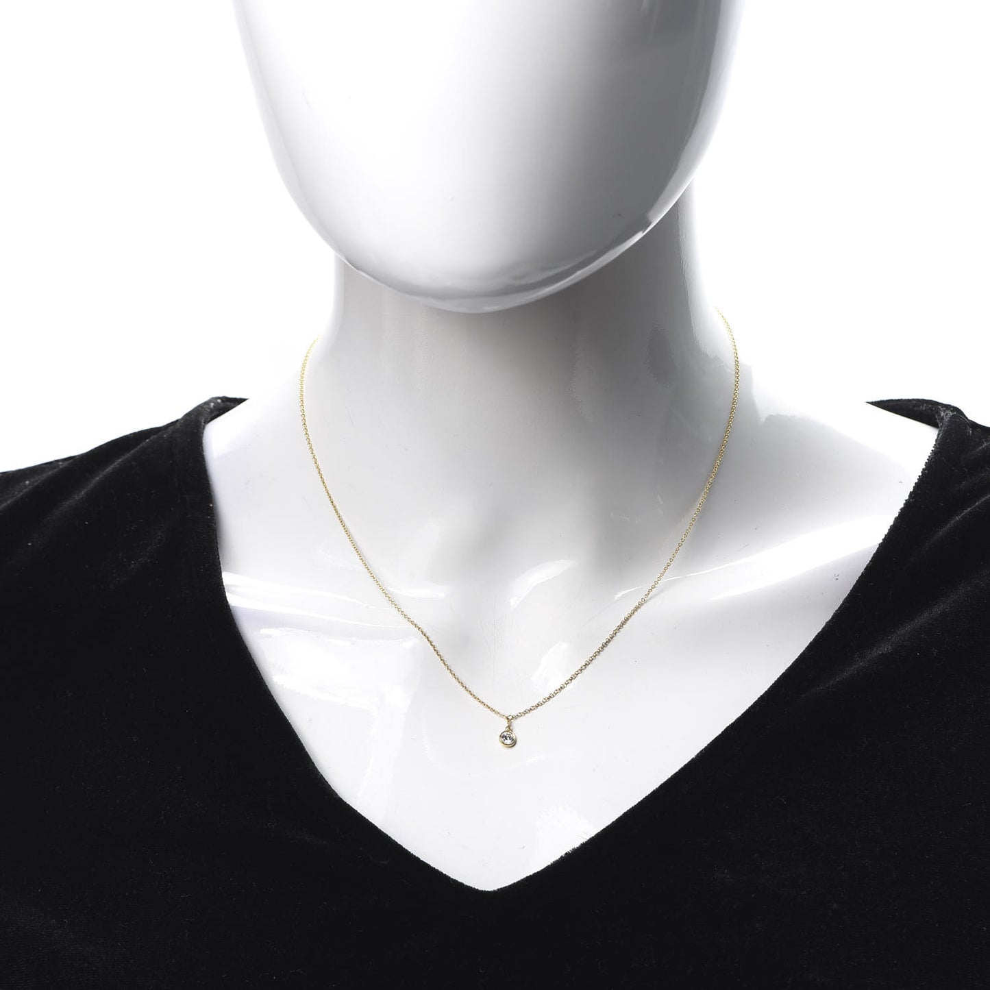 18K Yellow Gold Diamond .17ct Elsa Peretti Diamonds by the Yard Lariat Necklace