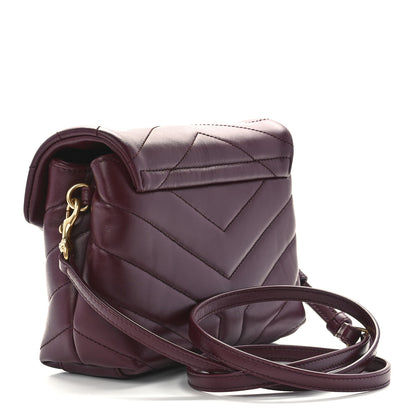 Saint Laurent Calfskin Y Quilted Monogram Toy Loulou Monogram Crossbody Bag Rouge Legion 3 of 13