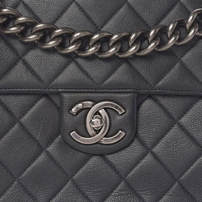 Chanel Caviar Quilted Large Retro Class Flap Dark Navy Blue 16 of 16