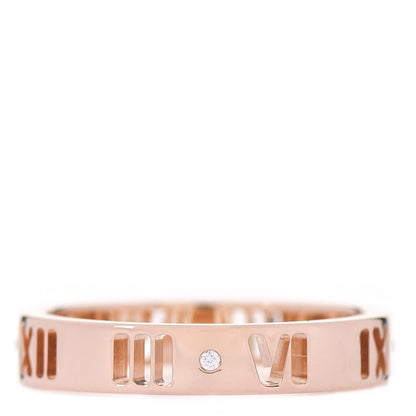 Tiffany 18K Rose Gold Diamond Atlas Pierced Ring 50 5.5 1 of 5