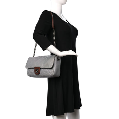Chanel Calfskin Large Country Chic Flap Grey 2 of 10