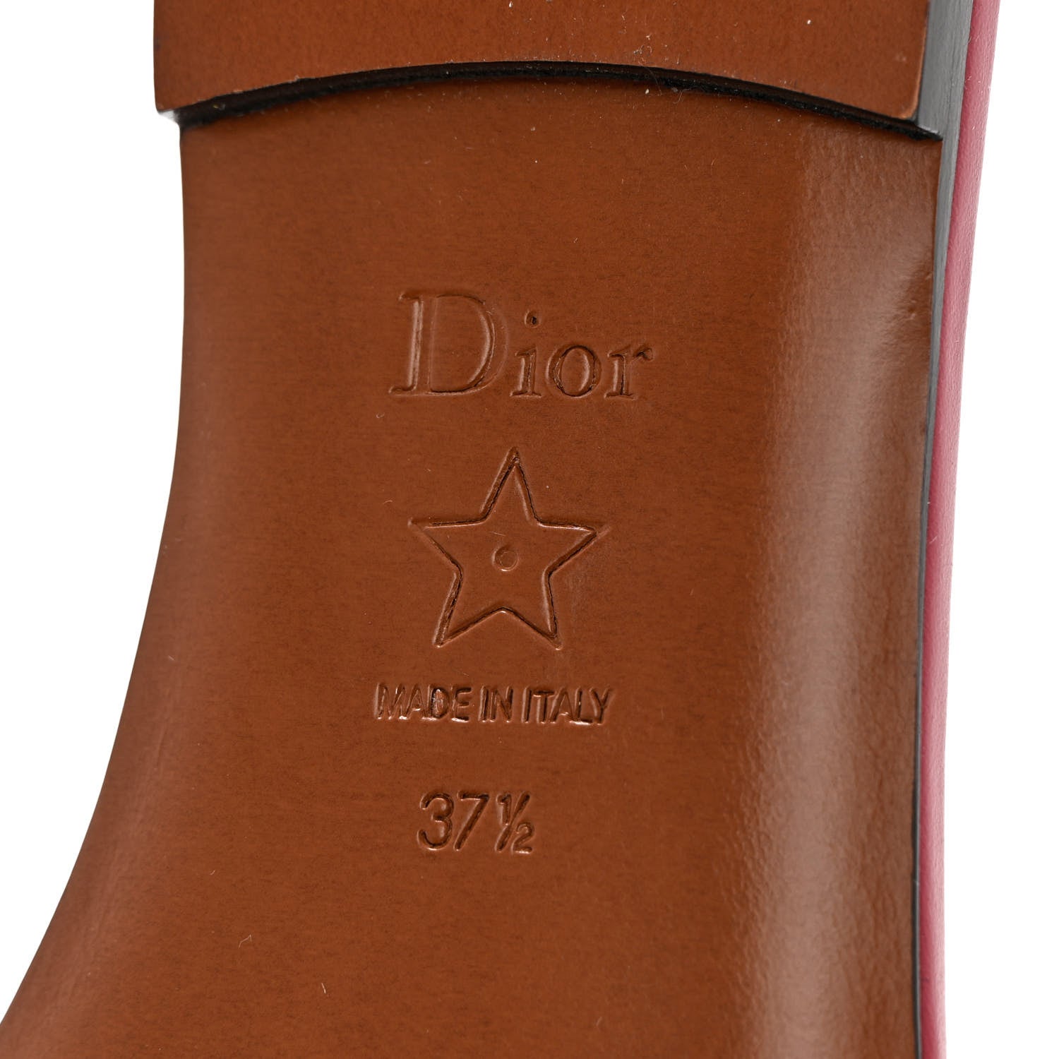 Christian Dior Calfskin D-Club Mule Sandal 37.5 Strawberry 7 of 9