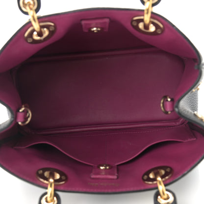 Christian Dior Bullcalf Small Diorissimo Tote Black Rose Indien 5 of 11