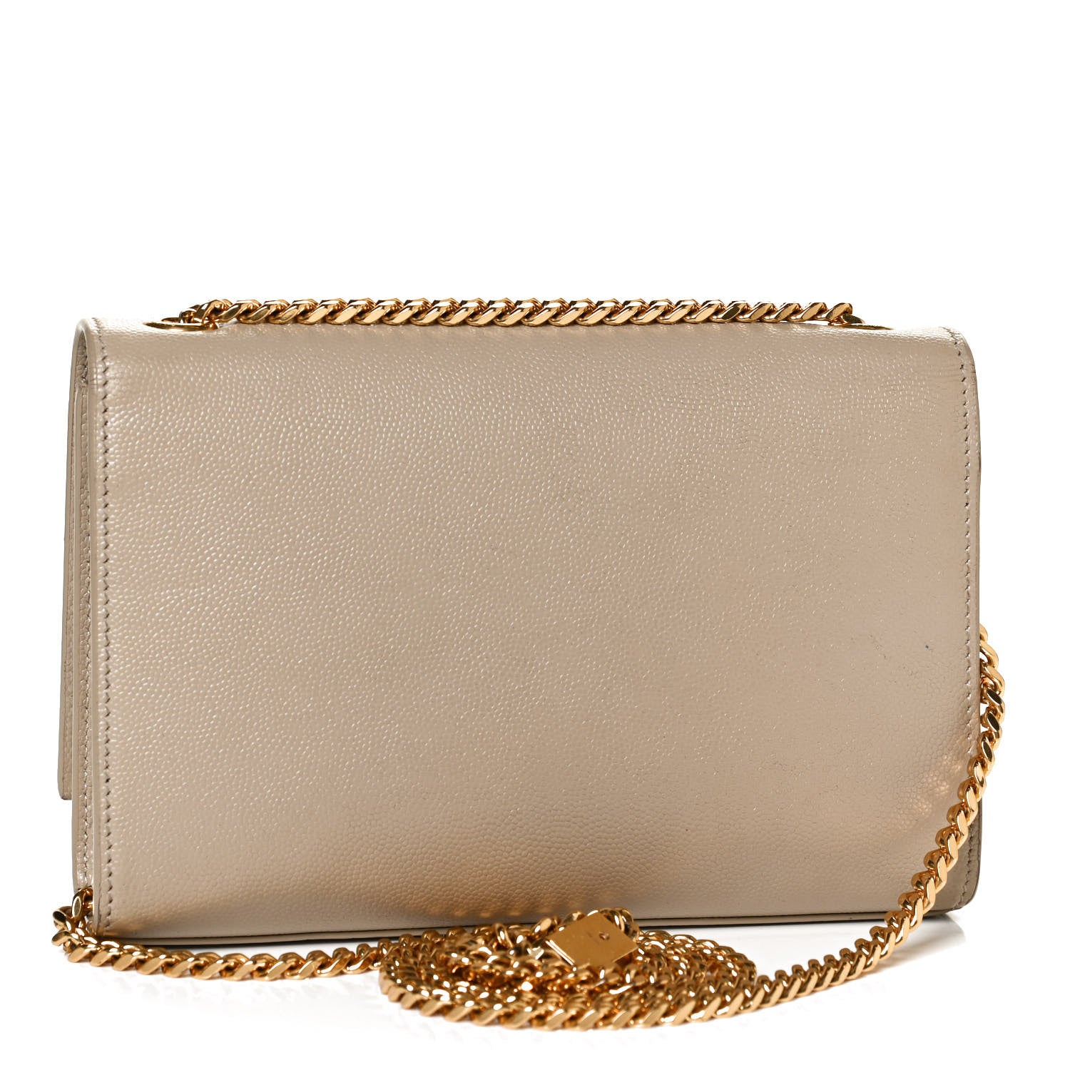 Saint Laurent Grain De Poudre Small Monogram Kate Satchel Sea Salt 3 of 13