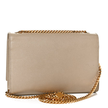 Saint Laurent Grain De Poudre Small Monogram Kate Satchel Sea Salt 3 of 13
