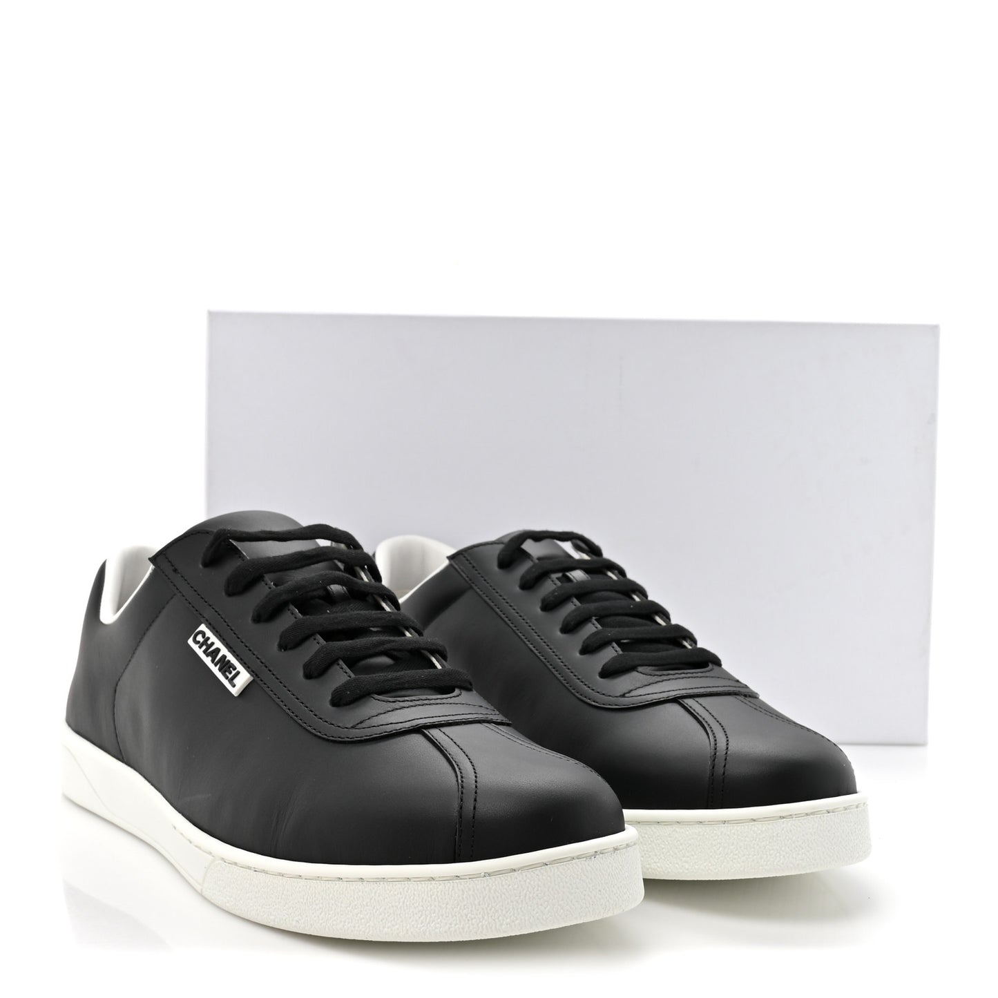 Calfskin CC Mens Sneakers 46 Black