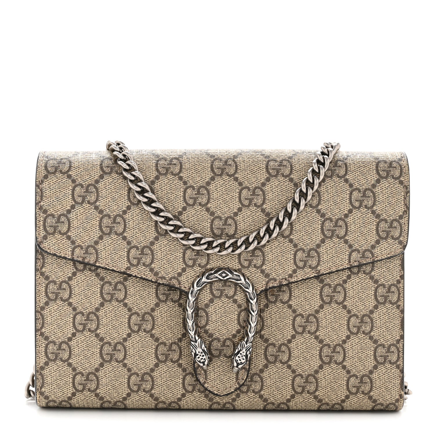 Gucci GG Supreme Monogram Mini Dionysus Chain Wallet Beige Taupe Beige Taupe 2 of 37