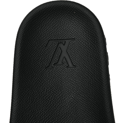 Louis Vuitton Monogram Eclipse Mens Waterfront Mules 7 Black 9 of 11