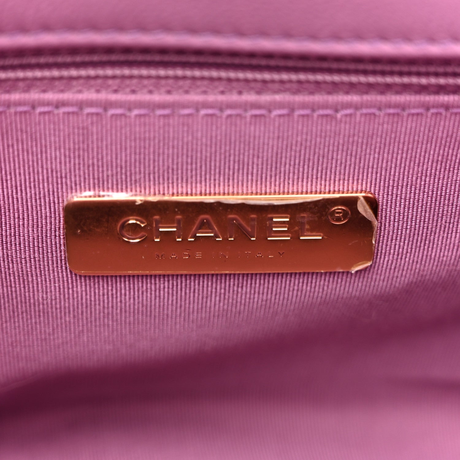 Chanel Goatskin Quilted Medium Chanel 19 Flap Purple 6 of 12