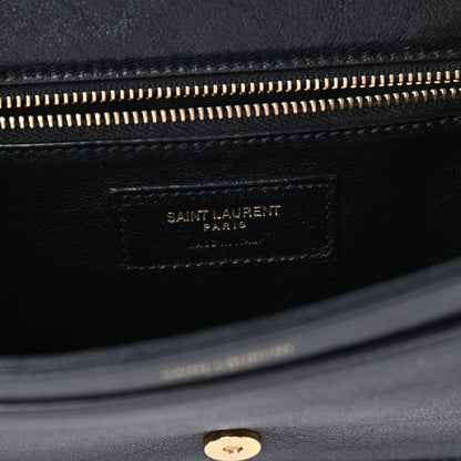 Saint Laurent Lambskin Matelasse Amalia Chain Shoulder Bag Black 6 of 9