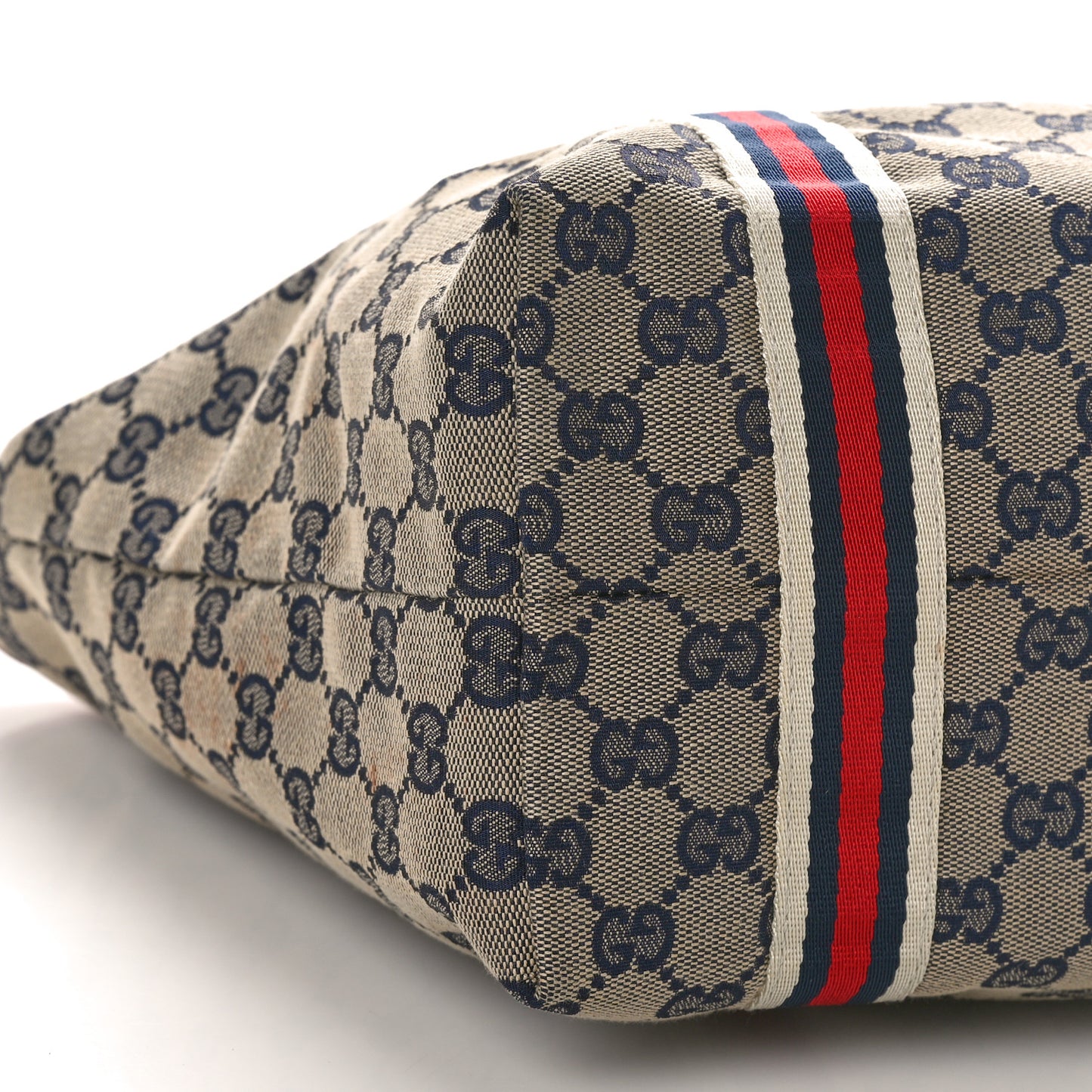 Monogram Medium Jolicoeur Tote Navy Red