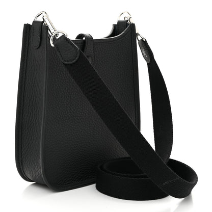 Hermes Taurillon Clemence Evelyne TPM Black 3 of 10