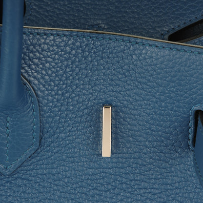 Hermes Taurillon Clemence Birkin 35 Bleu Thalassa 16 of 27