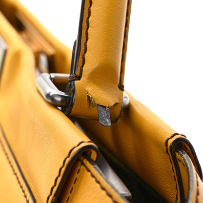 Fendi Vitello Zucca Large Peekaboo Iconic Satchel Yellow Tobacco 12 of 12
