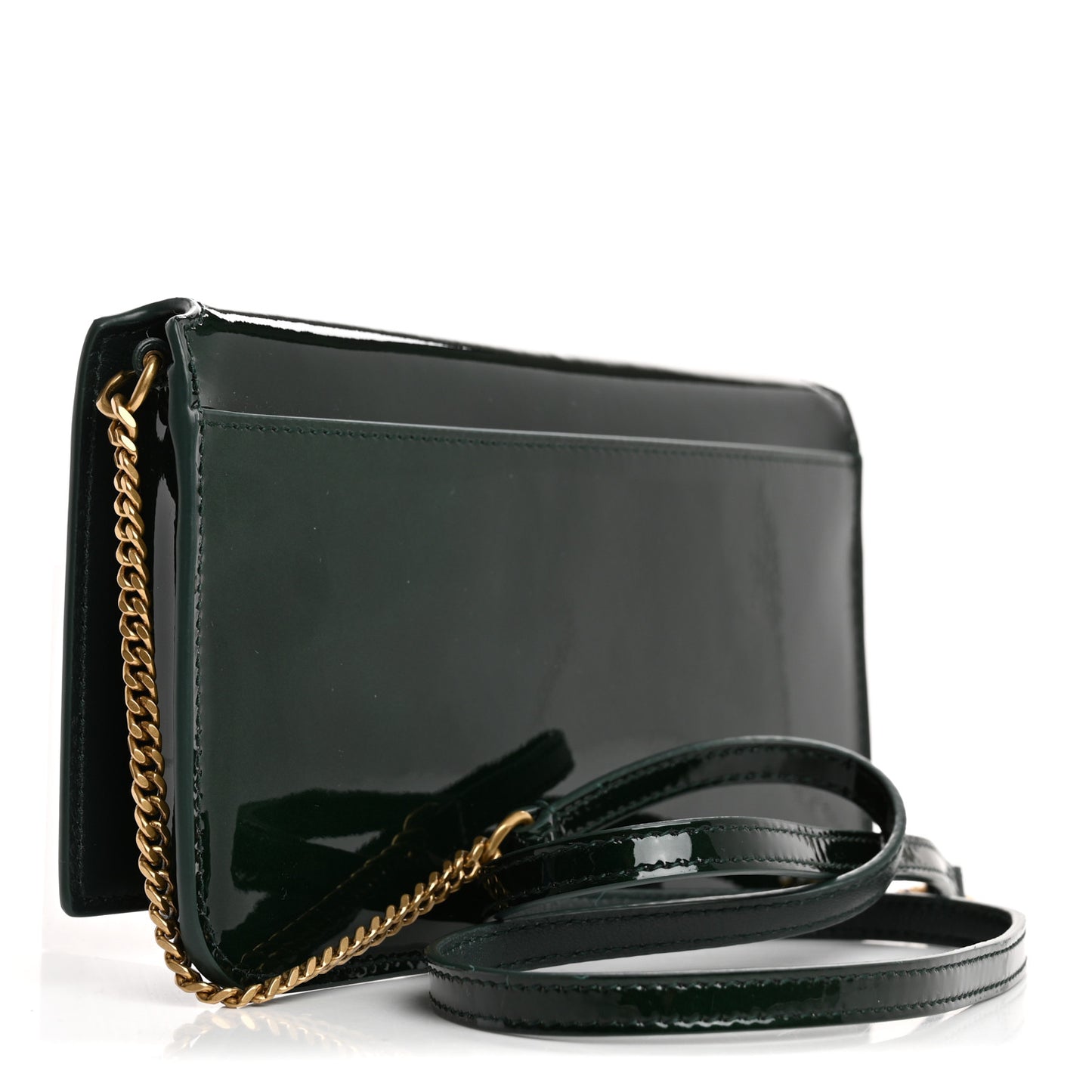 Vernice Diamond Monogram Phone Holder Crossbody Fir Leaf