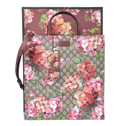 Gucci Soft GG Supreme Monogram Blooms Vertical Tote Beige Multicolor Dry Rose 15 of 15