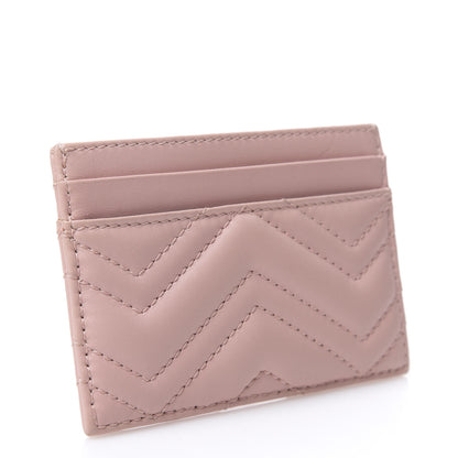Gucci Calfskin Matelasse GG Marmont Card Holder Perfect Pink 2 of 6