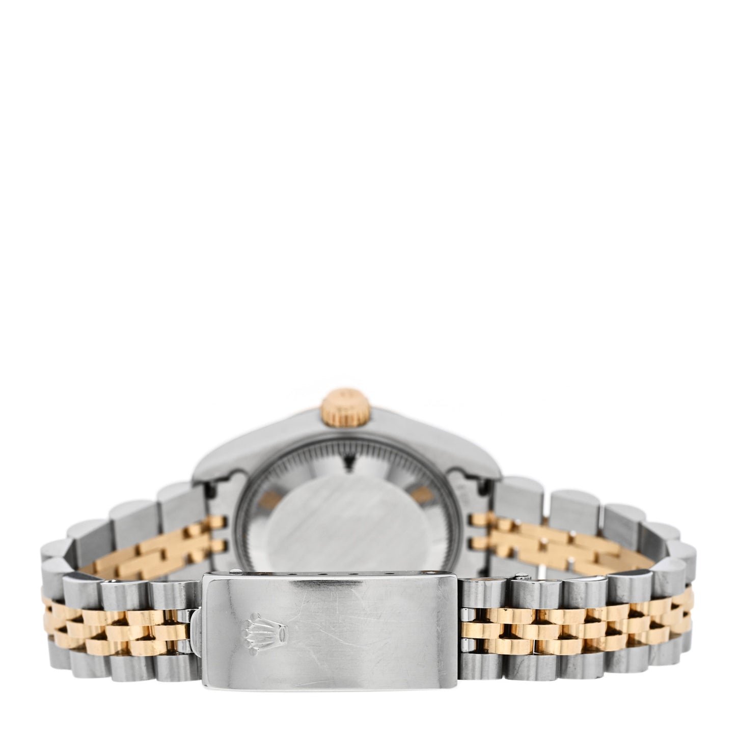Stainless Steel 18K Yellow Gold Diamond 26mm Oyster Perpetual Datejust Watch Red Gradient 69173