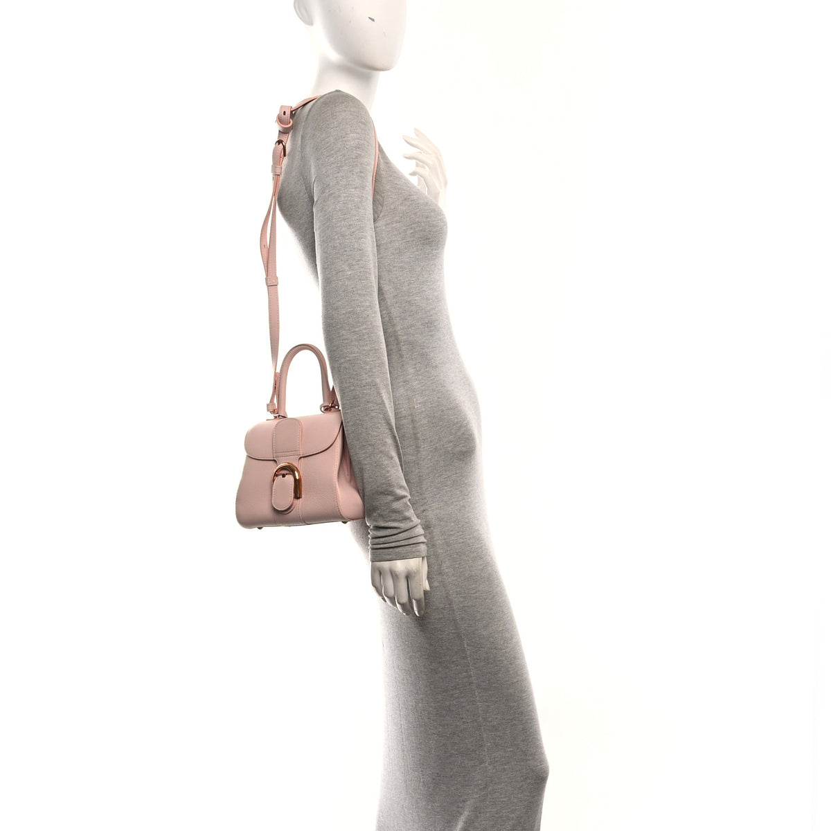 Delvaux Grained Rodeo Calfskin Mini Brillant Satchel Nude 2 of 11