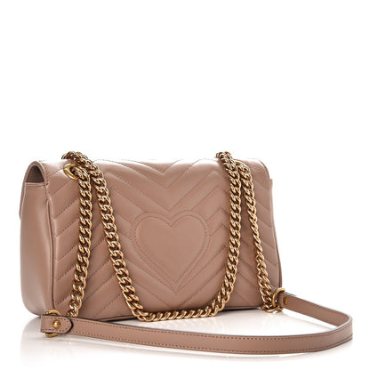 Gucci Calfskin Matelasse Small GG Marmont Shoulder Bag Porcelain Rose 3 of 7