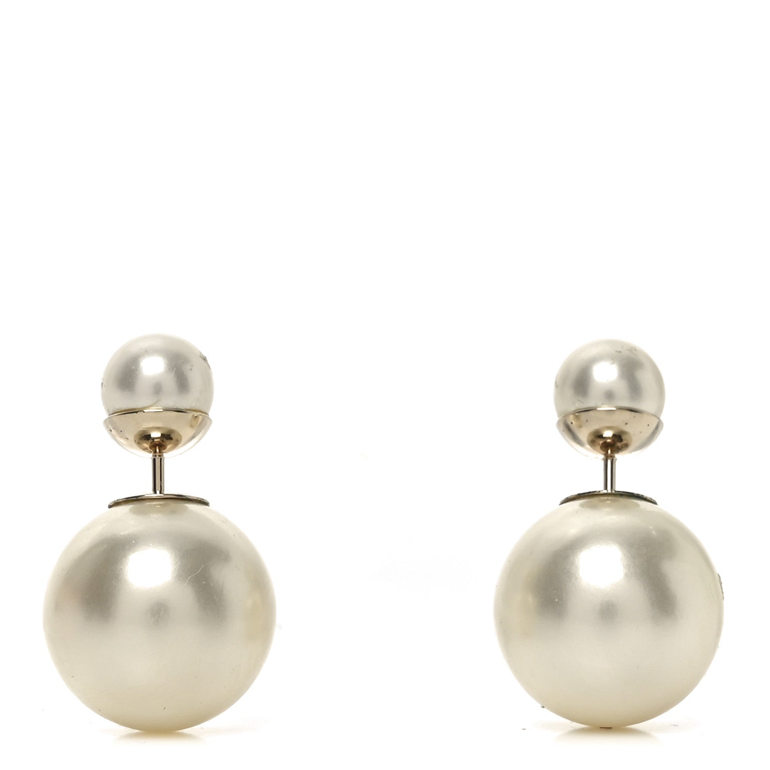 Christian Dior Pearl Mise En Dior Tribal Earrings Gold 1 of 4
