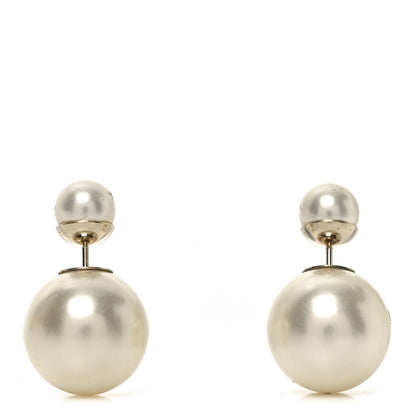 Christian Dior Pearl Mise En Dior Tribal Earrings Gold 1 of 4
